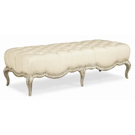 Beau Banc Upholstered Ottoman with Tufted Seat